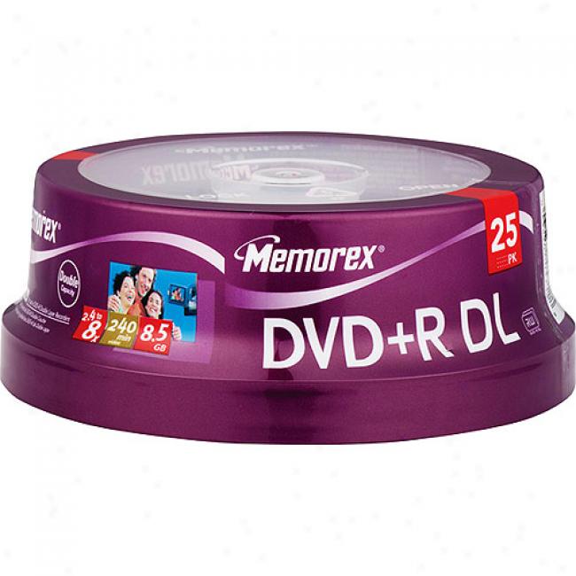 Memorex 8x Double Layer Write-ce Dvd+r - 25 Disc Spindle