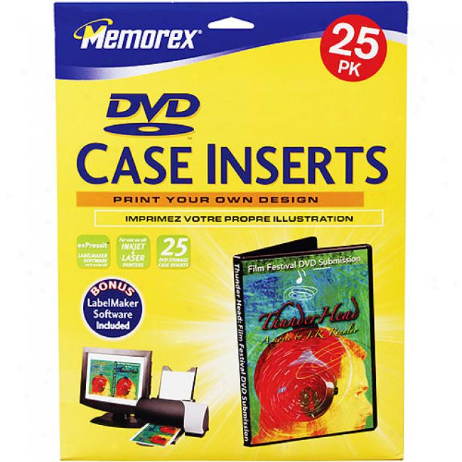 Memorex Dvd Storage Case Inserts - 25 Pack, Matte