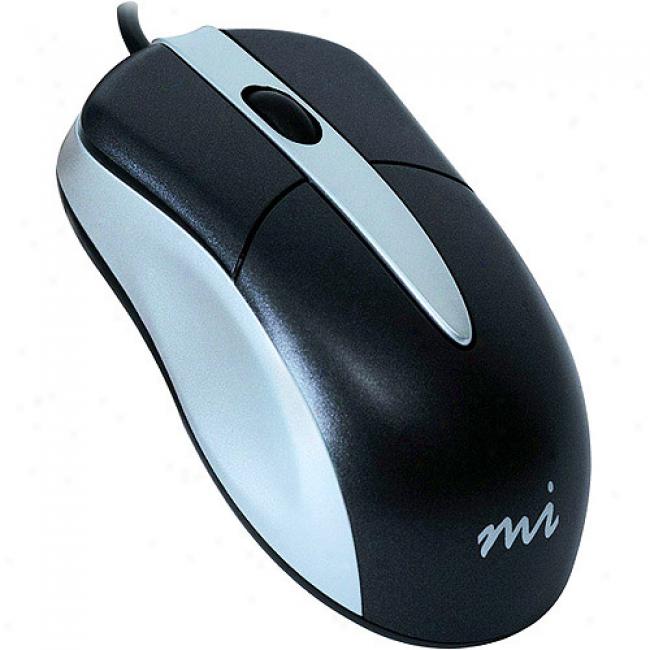 Micro Innovations Mid-size 3-button Optical Mouse With Scroll Wheel