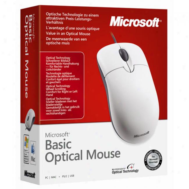 Microsoft Optical White Scrolling Mouse