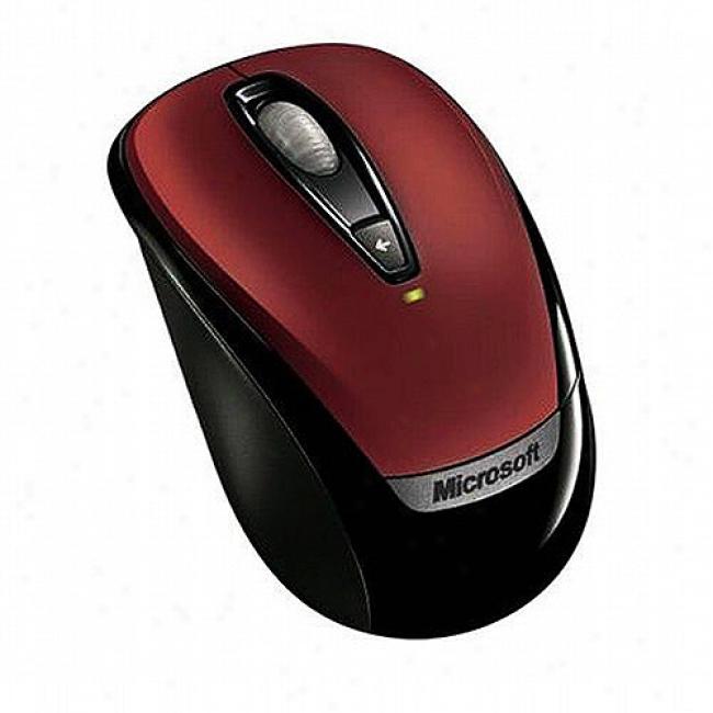 Microsoft Wireless 3000 Mobile Mouse - Red
