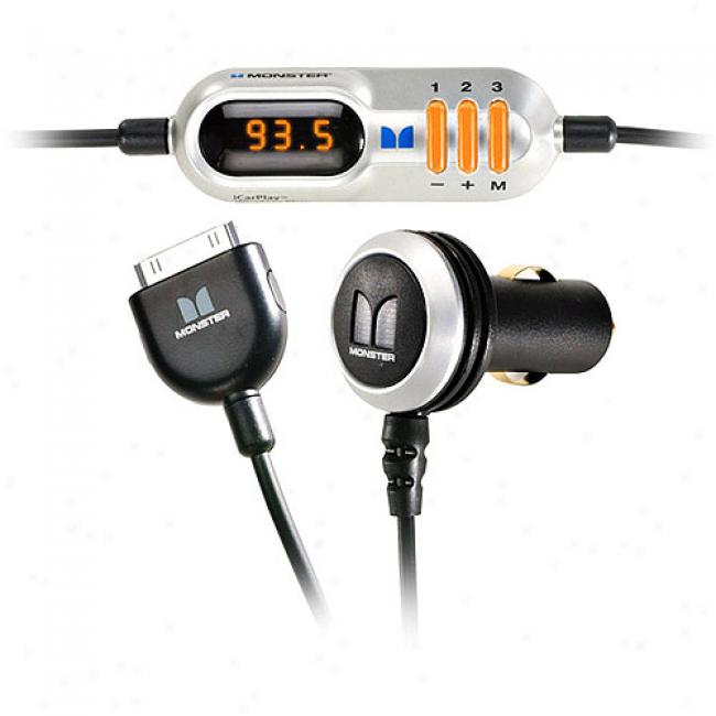 Monster Icarplay Wireless Plus Fm Transmitter/charger For Ipod