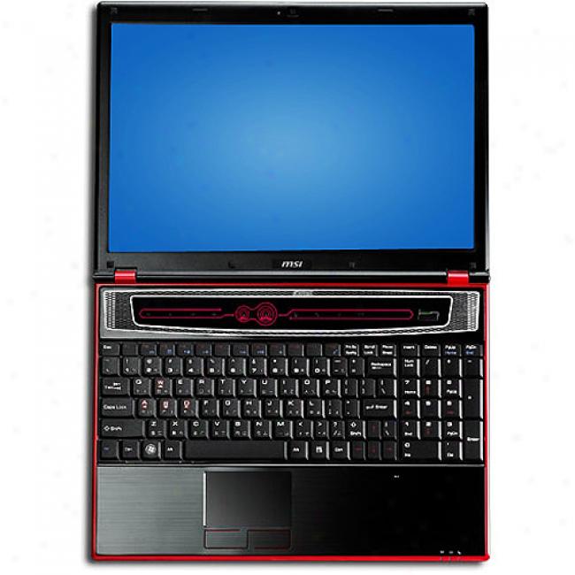 Msi 15.4'' Gx630 Laptop Pc W/ Amd Athl0n X2 Dual-core Proceszor Ql-62