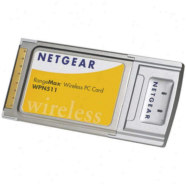 Netgear Wpn511 Rangemax Wireelsa-g Mimo Pc-card Notebook Adapter