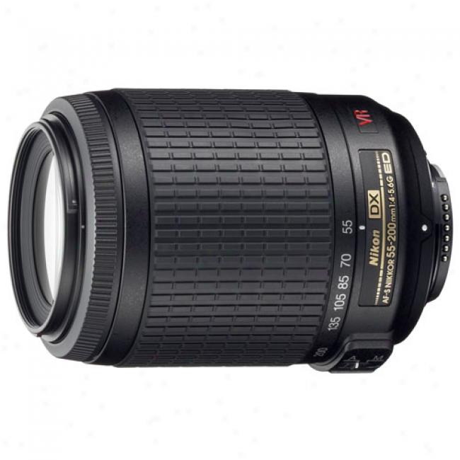 Nikon Af-s Dx 55-200mm Vr Nikkor Zoom Lens F/4-5.6g If-ed (model #2166)