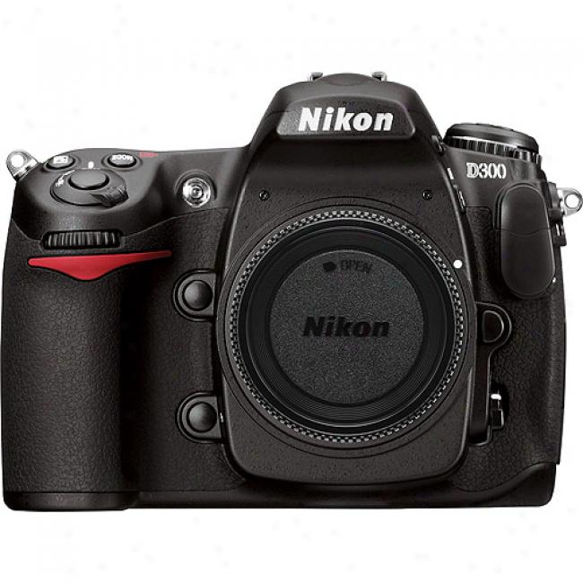 Nikon D300 Black 12.3 Mp Digital Slr (body Only) 12.3-mp Dx-format Cmos Sensor With Nikon Expeed Ikage Processing System And Large, 3-inch 920,000-dot Color Lcd