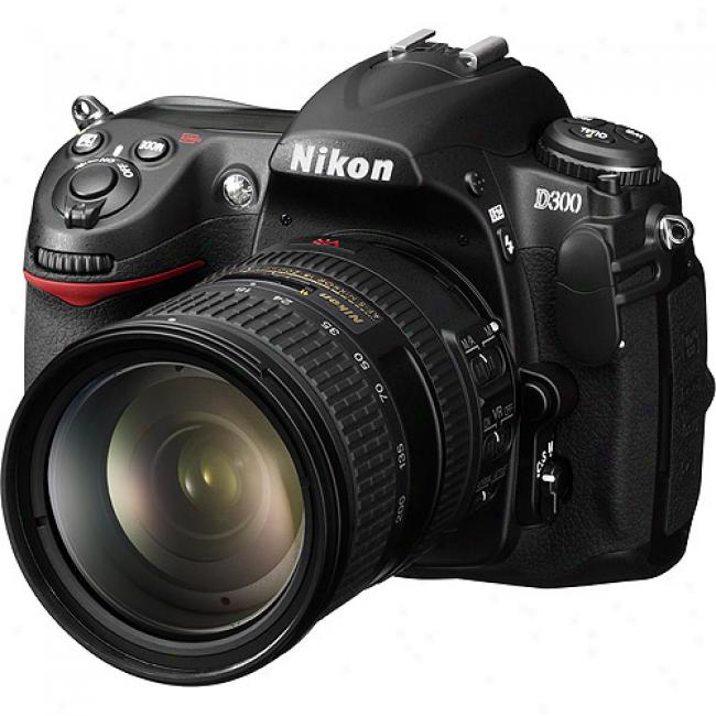 Nikon D300 Black 12.3mp Digital Slr Camera Kit W/ 18-200mm Vr Zoom Lens
