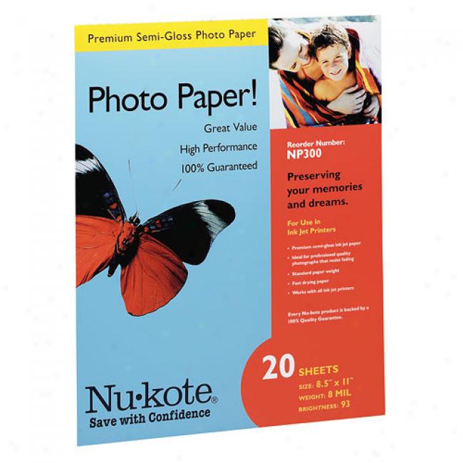 Nu-kote Premium Semi-gloss Photo Paper (8.5