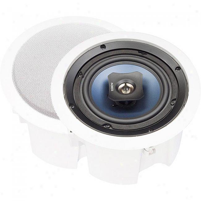 Nxg Basix Series 2-way In-ceiling Enclosed Speaker System - 80-watt, 8-inch