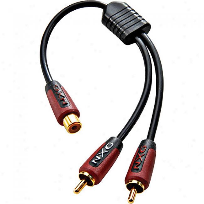 Nxg Basix Series Y-cable With Rca Connectors - 1 Female To 2 Male