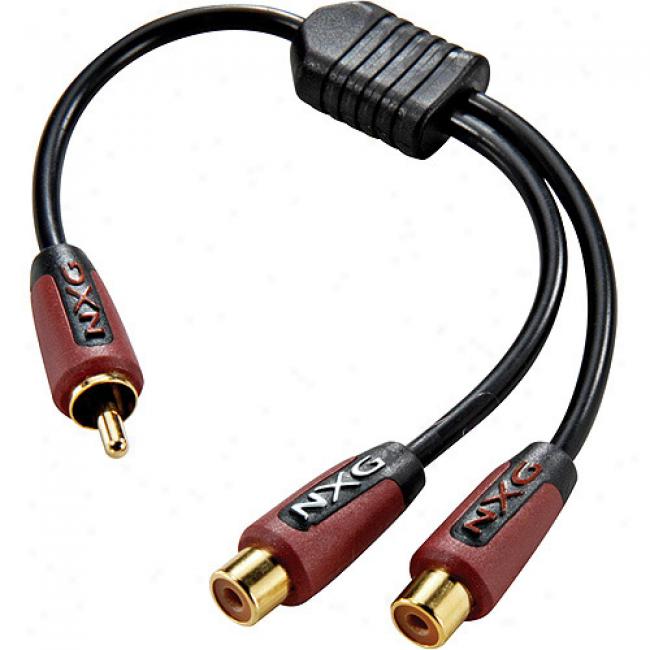 Nxg Basix Series Y-cable With Rca Connectlrs - 1 Male To 2 Female