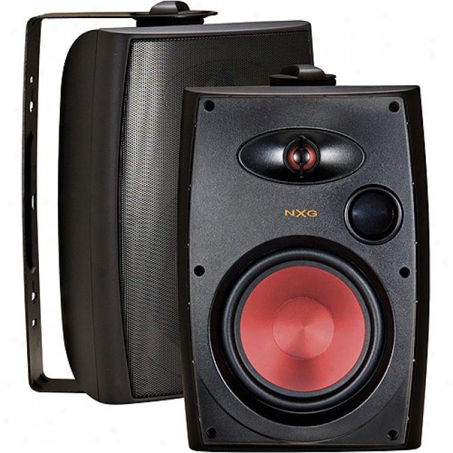 Nxg Pro Series 2-way Indoor/outdoor Weather Resistant Speaker System - 100-watt, 5.25i-nch - Black