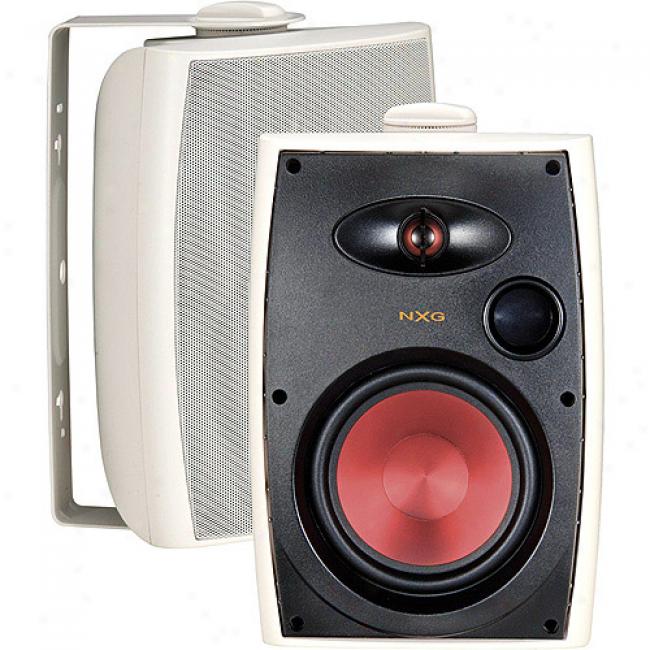 Nxg Pro Series 2-way Indoor/outdoor Weather Resistant Speaker System - 75-watt, 4-inch - White
