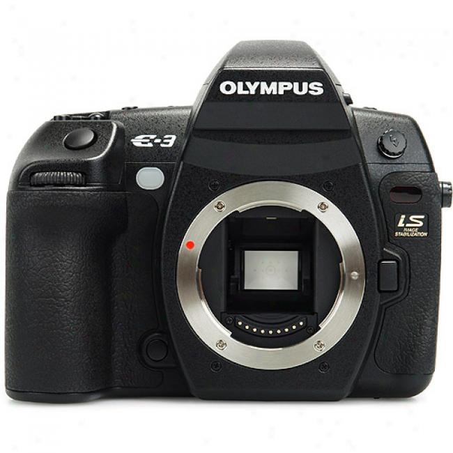 Olympus Evolt E -3 Black 10 Mp Digital Slr Camera (Company Only) & 2.5