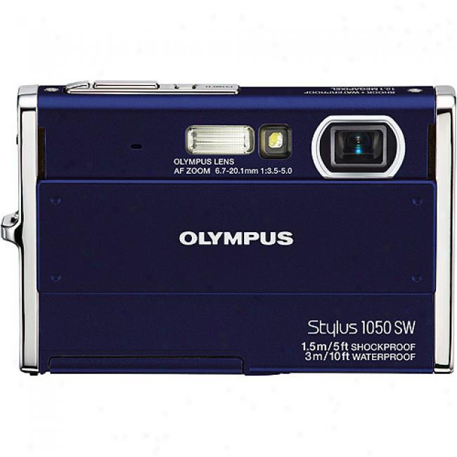 Olympus Stylus 1050sw Blue 10.1 Mp Digital Camera, 3x Zoom & 2.7