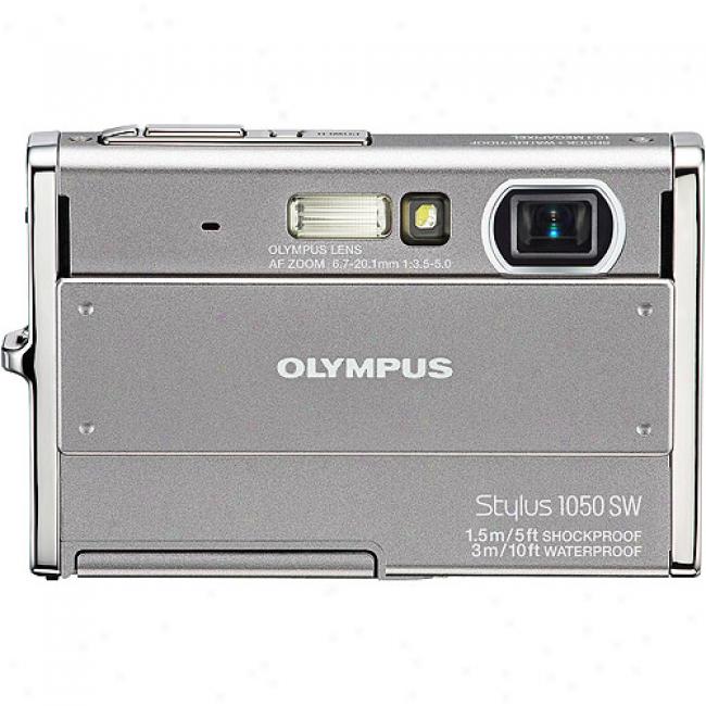 Olympus Stylus 1050sw Silver 10.1 Mp Digital Camera, 3x Zoom & 2.7