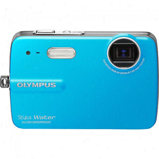 Olympus Stylus 550wp Blue 10.0 Mp Digital Camera, 3x Optical Zoom & 2.5