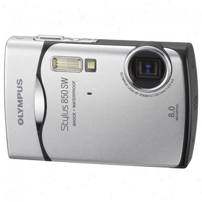 Olympus Stylus 850sw Silver 8. 0Mp Digital Camera, 3x Optical Zoom & 2.5