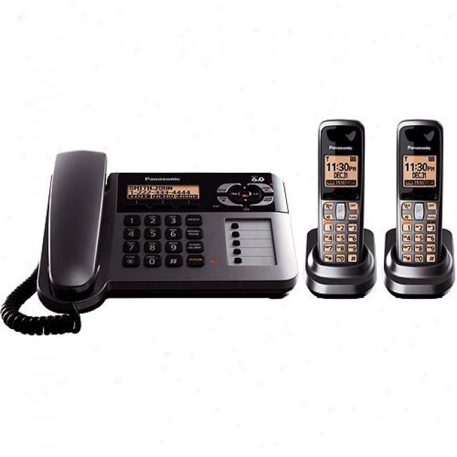 Panasonic Kx-tg1062 mCorded/cordless With 2 Cordless Handsets Telephone