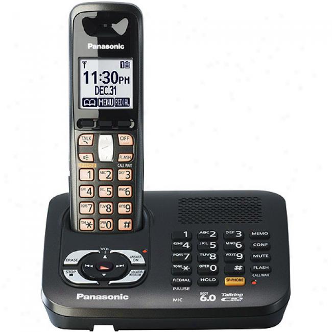Panasonic Kx-tg6441t 1 Handset Dect Talking Caller Id With Dual Keypad Telephone