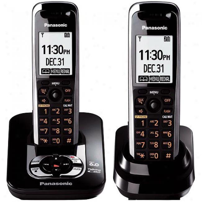 Panasonic Kx-tg7432b 2 Handset Dect Telephone With Choicemail