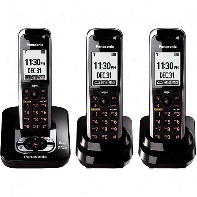 Panasonic Kx-tg7433b 3 Handset Dect Telephone With Choicemail