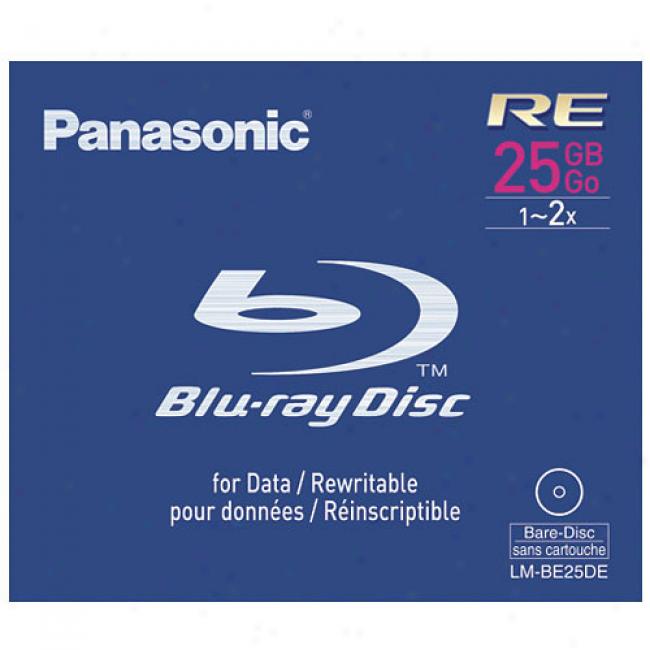Panasonic Lm-be25de 25 Gb Rewritable Blu-ray Disc, 1x-2x