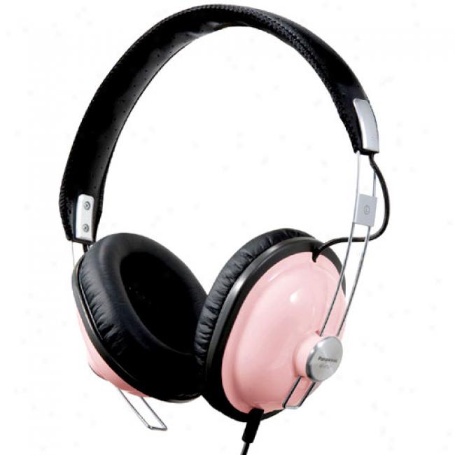 Panasonic Rp-htx7-p Old School Monitor Stereo Headphones, Pink