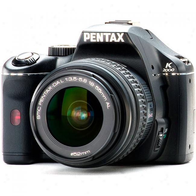 Pentax K2000 Black 10.2 Mp Digital Slr Camera & 2.7