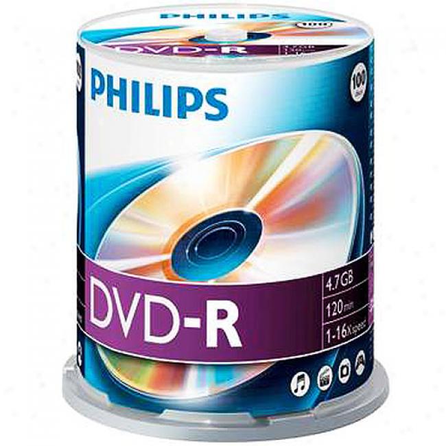 Philips 17x Duplicator Grade Inkjet Printable Dvd-r - 100 Pack