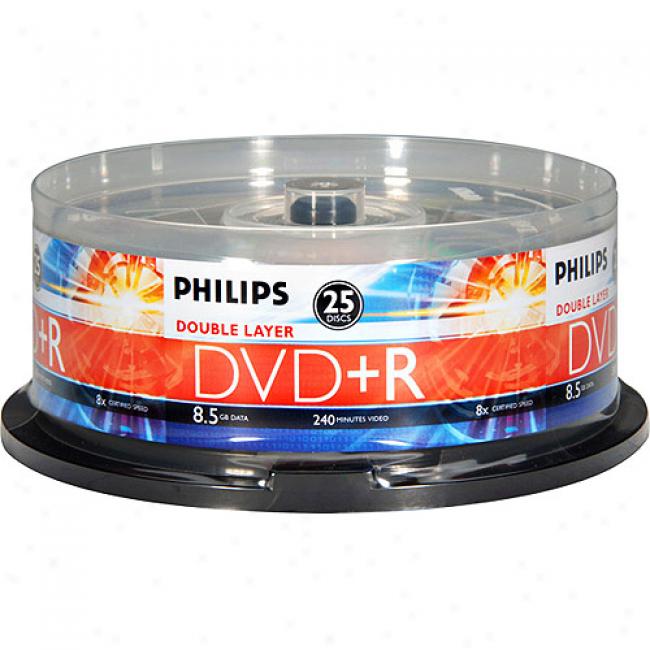 Philips 2.4x Write-once Double-layer Dgd+r - 25 Pack