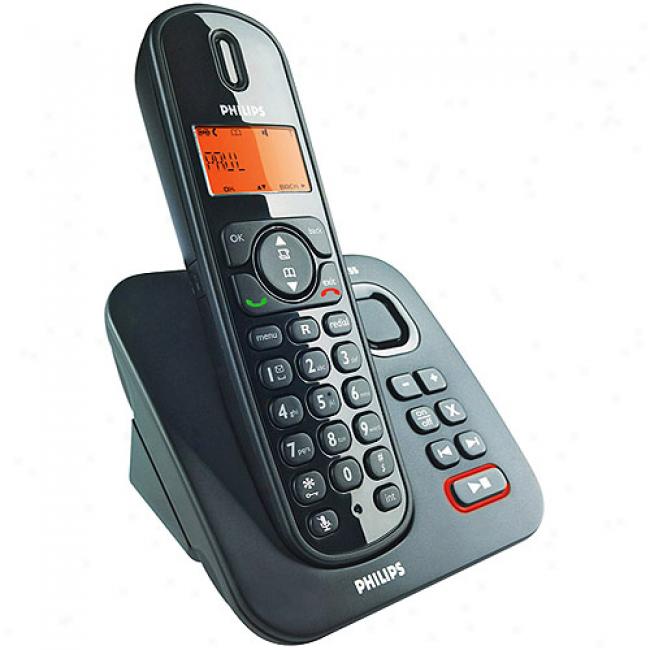 Philips Dect Cordless Phone With Digital Answering System - 1 Handset
