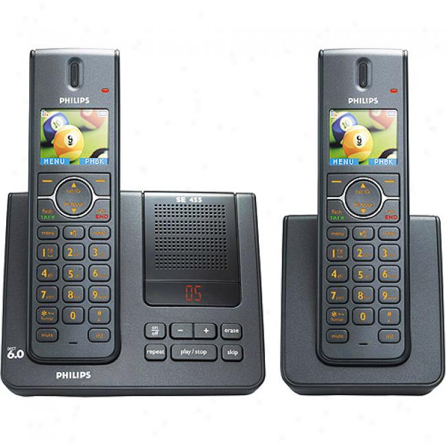 Philips Dect Enhanced Hkgh Definition Voice Cordless Phone Upon Answering System - 2 Handsets