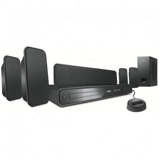 Philips Home Theater Audio System W/ Dvd Player & Ipod Dock, Hts3151d