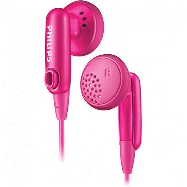 Philips In-ear Color-match Headphones - Pink, She2636/27