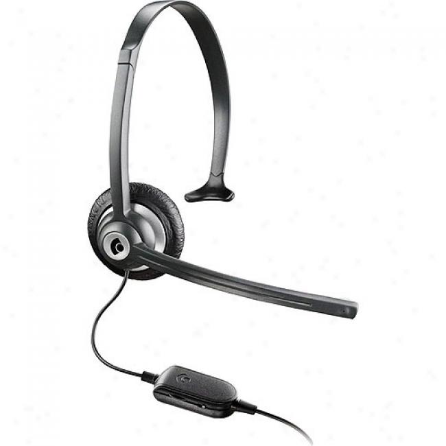 Plaantronics Mobile Headset With In-line Volume Control - Without Voip Amd Usb Adapter