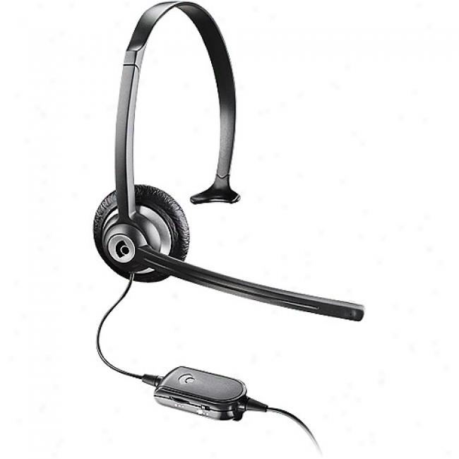 Plantronics Voip Mobile Headset With In-line Volume Control - With Usb Adapter