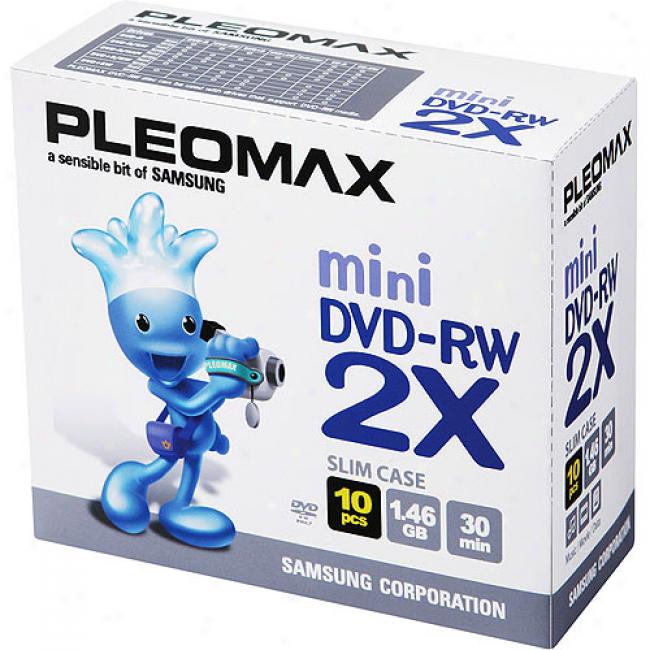 Pleomax Bt Samsung 10 Pack 2x Rewritable Mini Dfd-rw
