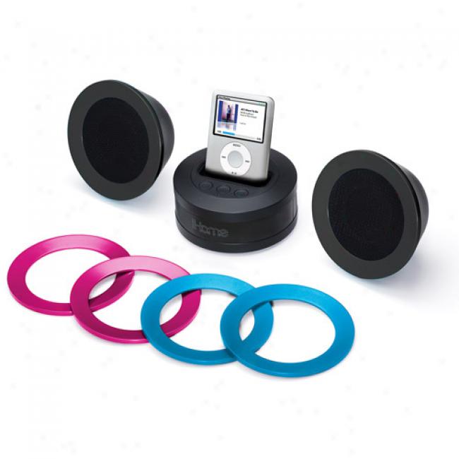 Portable Multimedia Speakers With Ipod Syncing/charging Dock