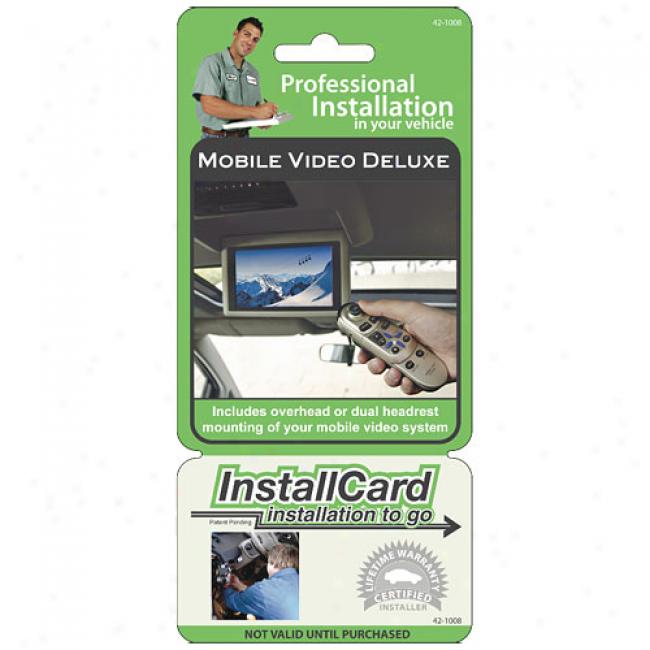Prepaid Professional Install Card - Overhead Or Headrest Video