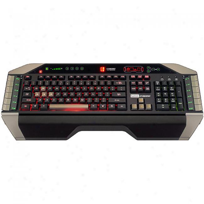 Saitek Cyborg High-end Adjustable Gaming Keyboard With Tri-color Backlighting