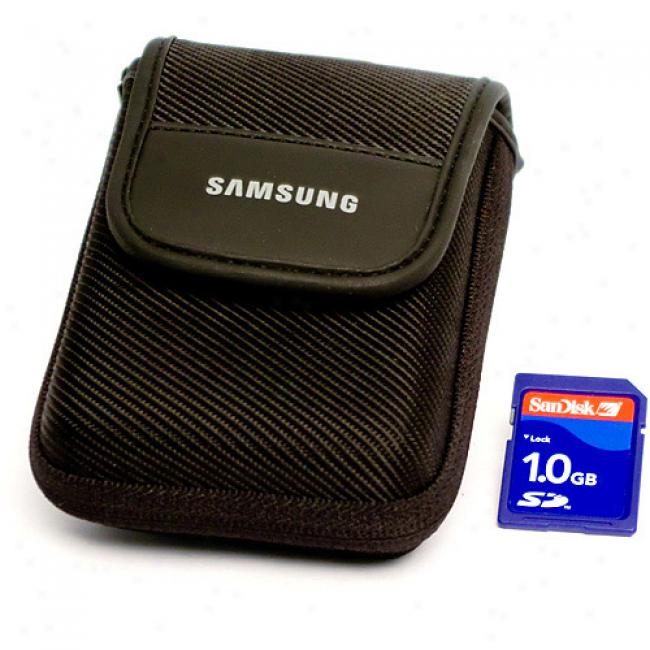 Samsung Digital Camera Case & 1gb Sd Memory Card