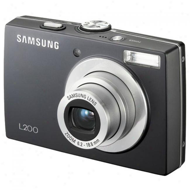 Samsung L200 Black ~ 10.2 Mp Digital Camera, 3x Optical Zoom & 2.55