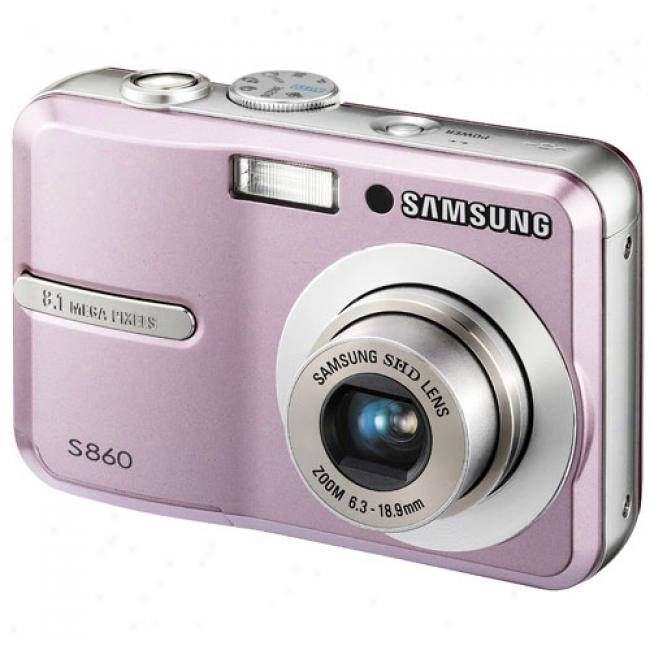 Samsung S860 Pink ~ 8.1 Mp Digital Camera, 3x Optical Zoom & 2.5