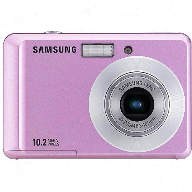 Samsung Sl30 Pink 10 Mp Digital Camera W/ 3x Optical Zoom, 2.5