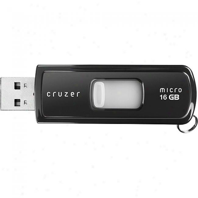 Sandisk 16gb Cruzer Micro Usb Flash Drive, Black