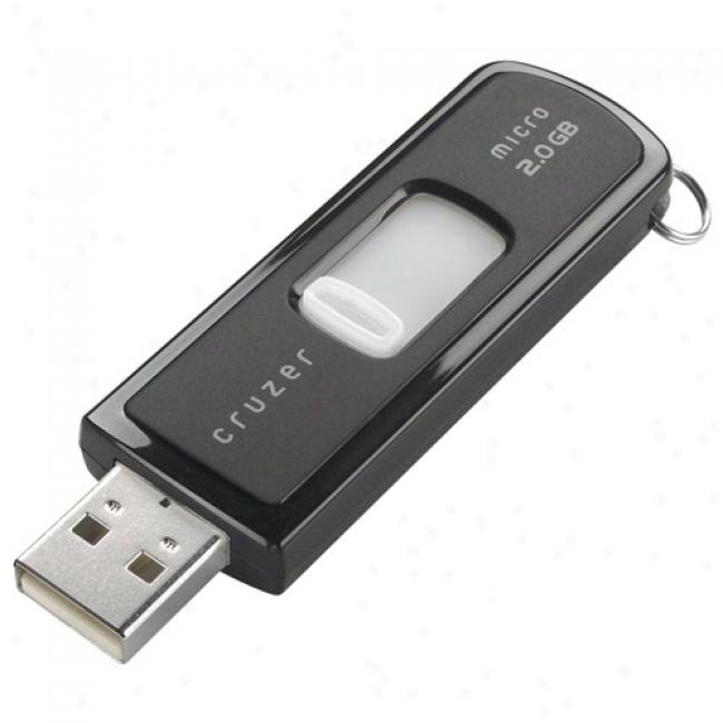 Sandisk 2gb Cruzer Micro U3 Usb 2.0 Flash Drive, Black