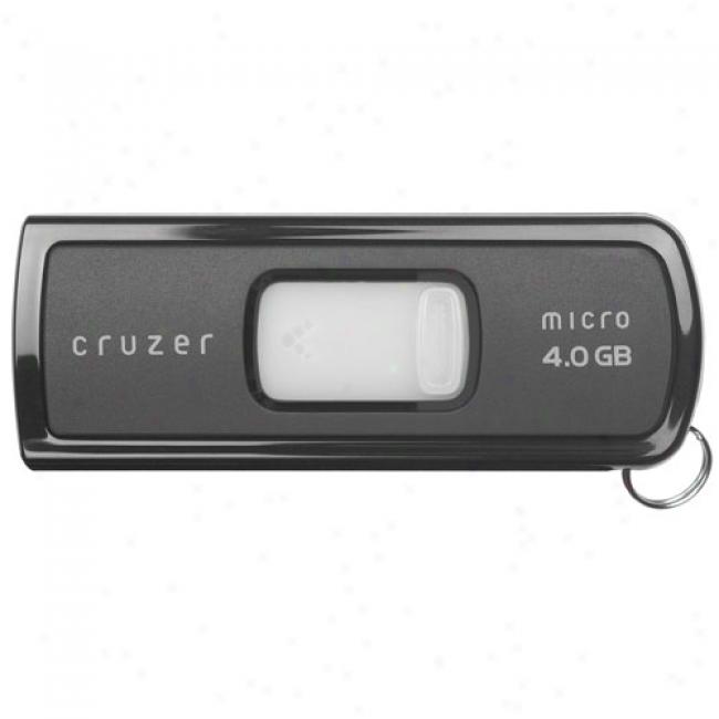 Sandisk 4gb Cruzer Micro Flash Drive, Black