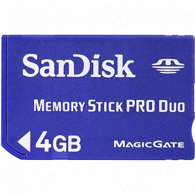 Sandisk 4gb/15mb Memory Stick Pr oDuo
