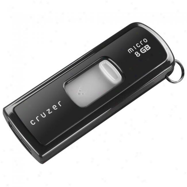 Sandisk 8gb Cruzer Micro U3 Uzb Flash Drive, Black